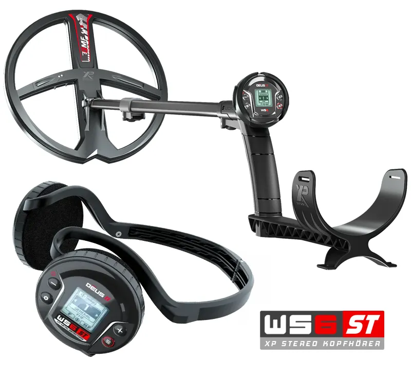XP DEUS II 28 FMF WS6 ST Master – 28 cm FMF-Suchspule mit WS6 ST Stereo-Funkkopfhörer